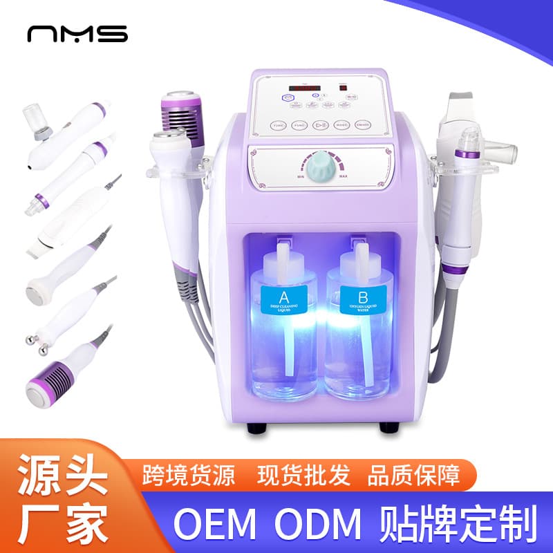 6-in-1 Hydrogen Oxygen Mini Bubble Pore Cleansing Oxygen Injection Cold Hammer Ultrasonic Import Beauty Salon Beauty Instrument Manufacturer