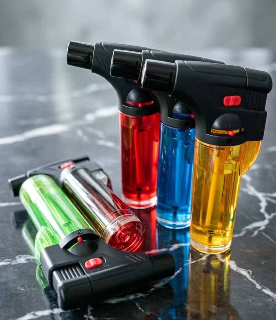 Moxibustion Lighter, Household Cigar Welding Torch, Refillable Windproof Direct Blue Flame Aromatherapy Igniter