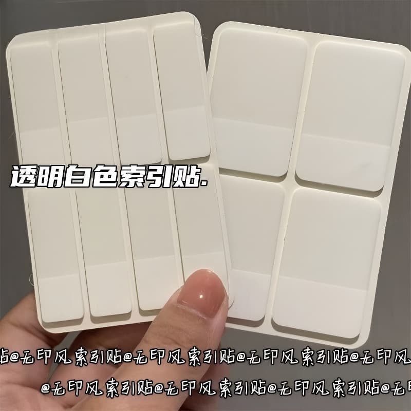Ins Index Tabs White Transparent Idol Card Minimalist Bookmark Writable Stickers