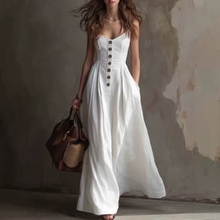 Amazon Cross-border European and American 2026 Summer Women's New Sleeveless Backless Dress