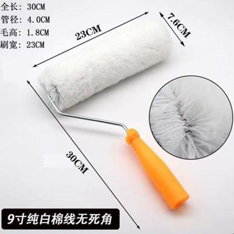 Wholesale from factory of 9-inch fine-pile rollers, small rollers with long, medium, and short bristles, hot-melt rollers for latex paint.