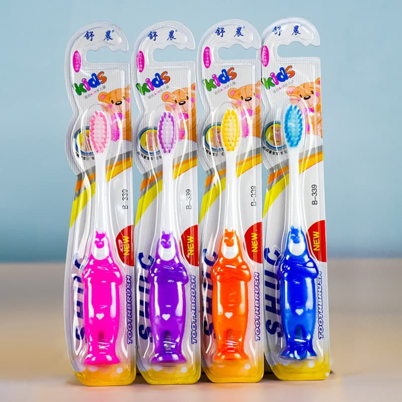 Shu Chen Children's Soft Toothbrush for Ages 3-6-12, Baby Toothbrush for Gum Protection, Fine Bristles, Soft Bristles, Individually Packaged