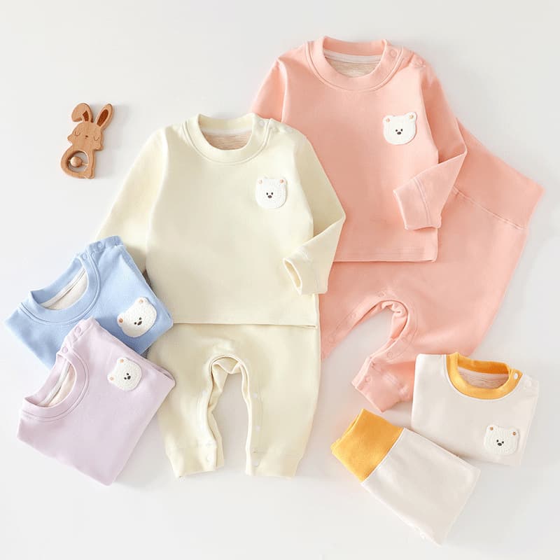 Cashmere Silk Autumn/Winter Infant Set, Newborn Thickened Thermal Underwear Pants, 0-12 Months Baby Autumn Wear