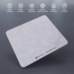 ATTACK SHARK Tempered Glass Surface Anti-Slip Gaming Mouse Pad CM05 Waterproof for Esports