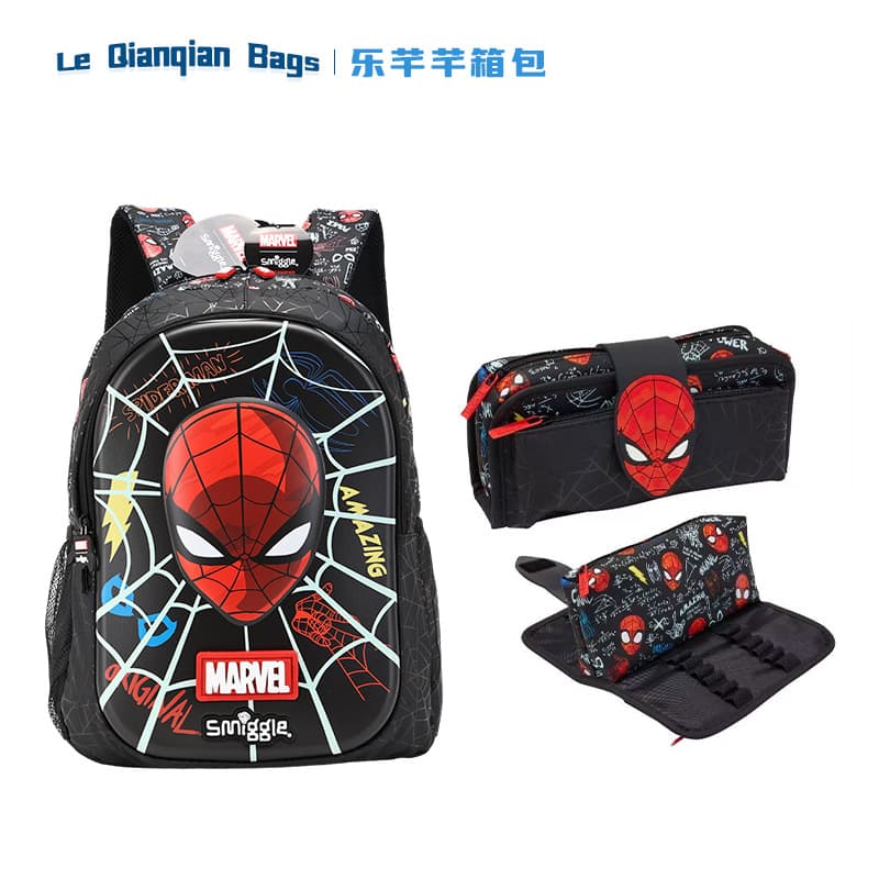 Australia Smiggle Spider-Man Large Decompression Schoolbag for Grades 4-6 Primary School Boys