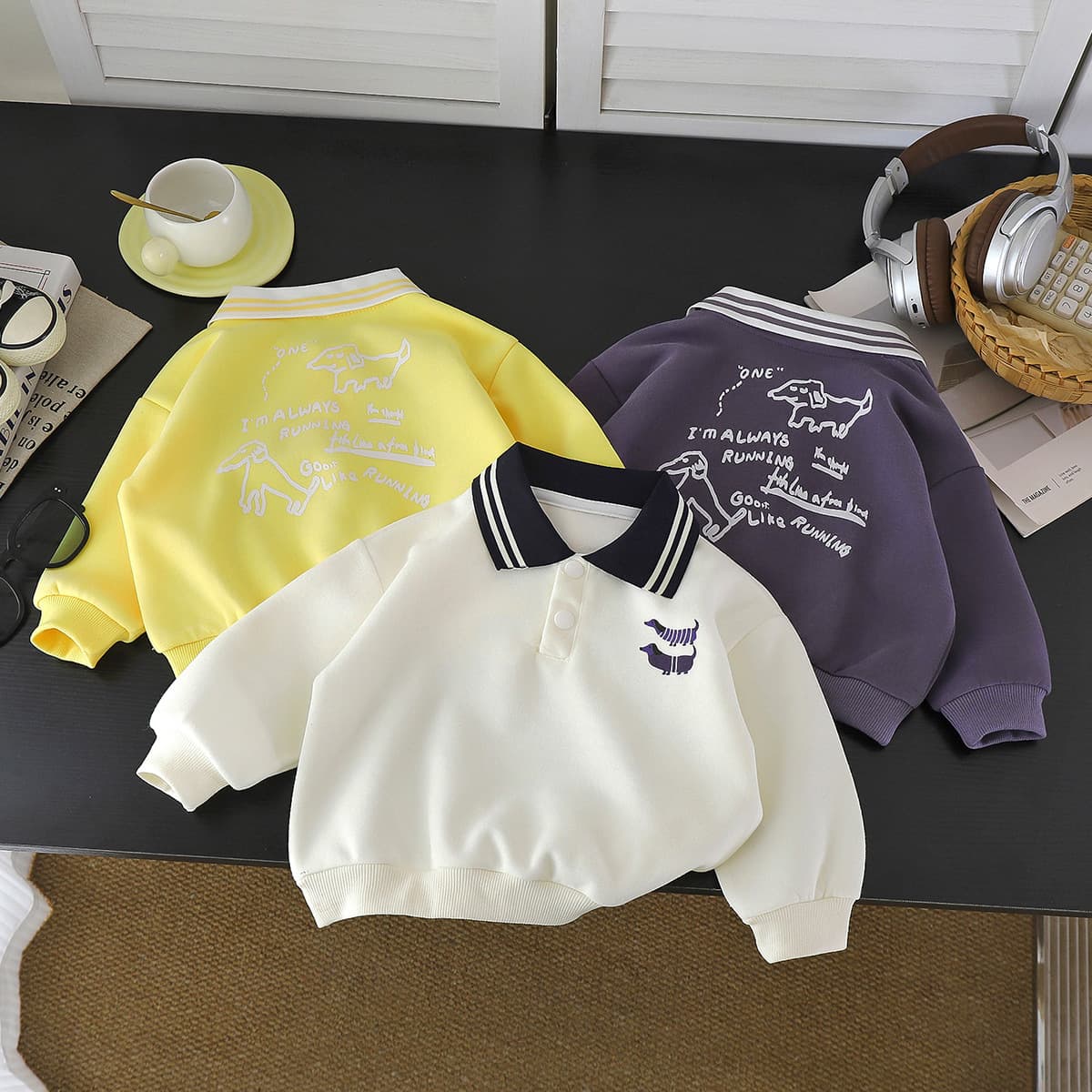 2025 Fall New Arrival Boys Polo Shirt, Long-Sleeve Baby Girls' Fashion Jacket, Wholesale Kids Clothing