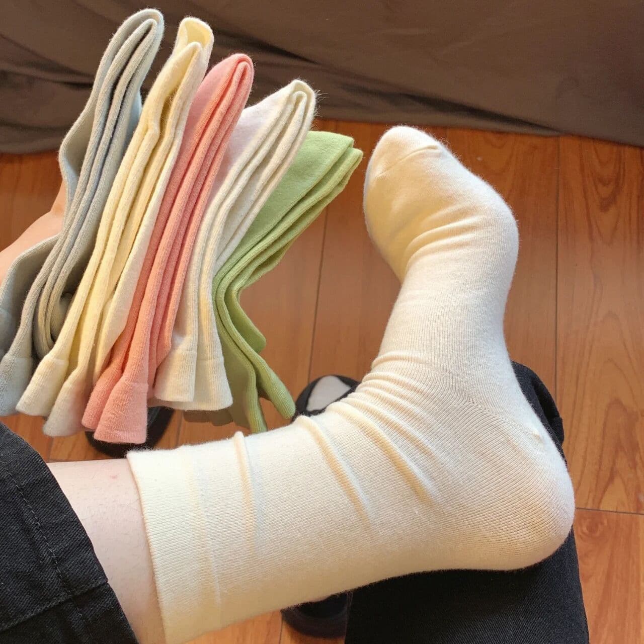 Women's Cotton Socks Spring Autumn Seamless Socks Pure Cotton Summer Stacking Socks Zhuji Socks Maternity Socks Mid-Calf Socks Wholesale