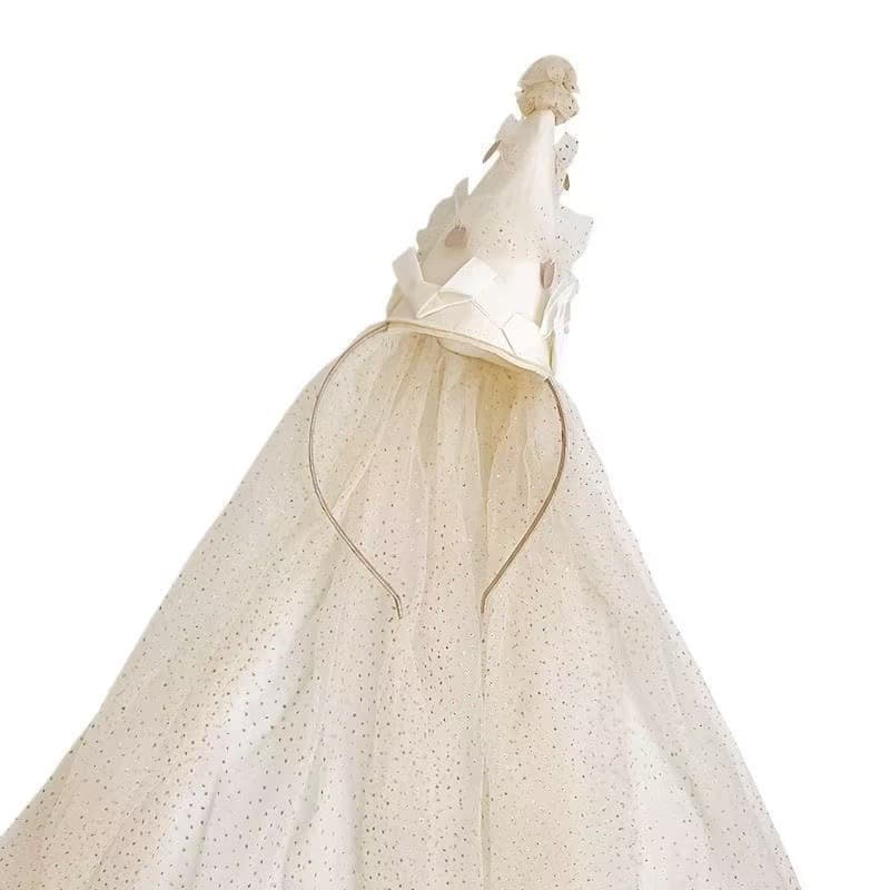 Korean-style bow birthday decoration for kids, glittery ambiance party scene decor accessories