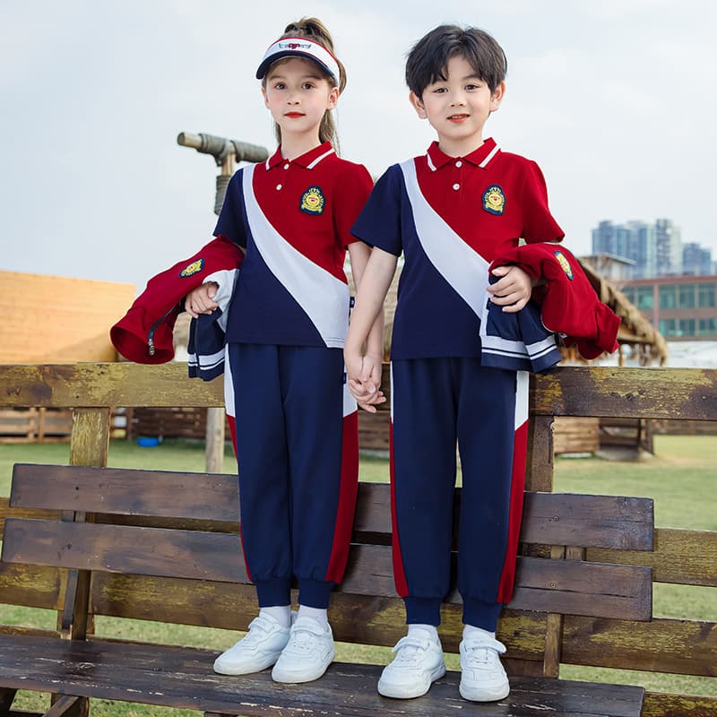 New Two-Piece School Uniform Set for Primary And High School Students Spring Autumn Sports Class Uniform Kindergarten