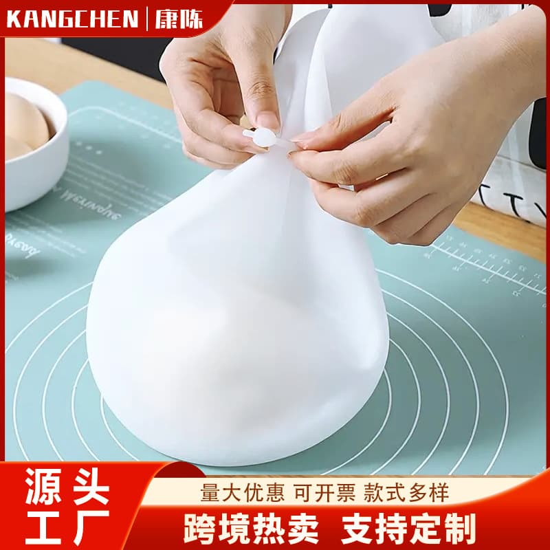 Silicone kneading bags for home use, non-stick flour and dough mixing bags, large fermenting tool, no mess baking dough bags.