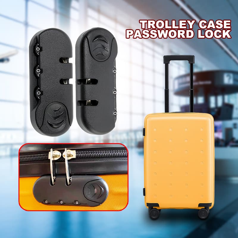 Travel Password Lock Thumb Padlock Luggage Bag Fixed Lock Accessories for Makeup Bag Backpack Shoulder Bag Password Parts