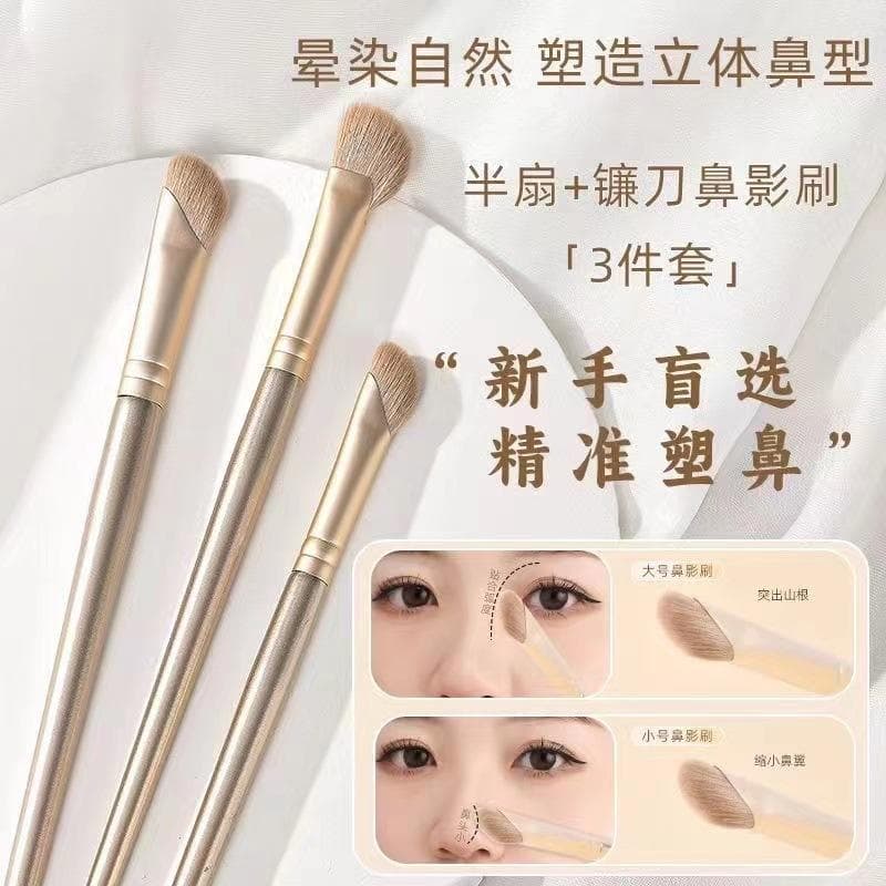 Cross-border Exclusive Nose Shadow Brush, Half-Fan Shaped Angled Makeup Brush