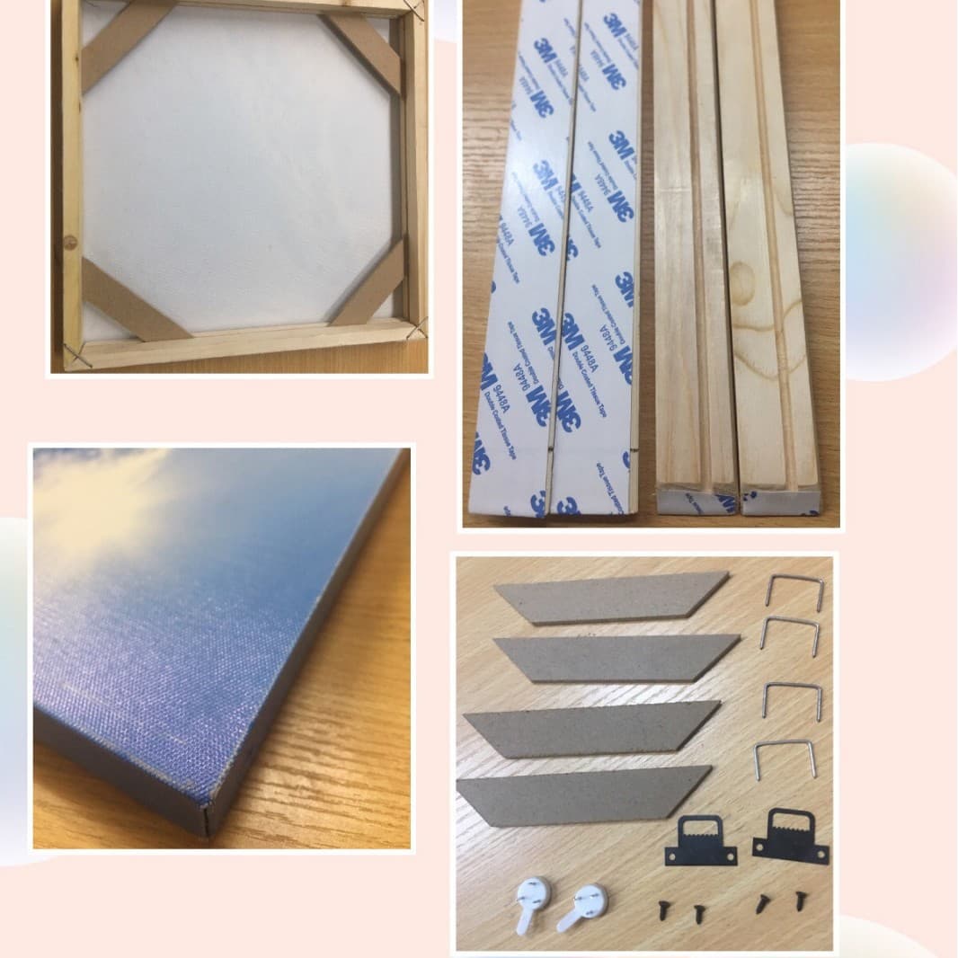 DIY Solid Wood Frame for Decorative Painting, Pine Wood Frameless Picture Frame, 3cm Thick, Factory Wood Frame