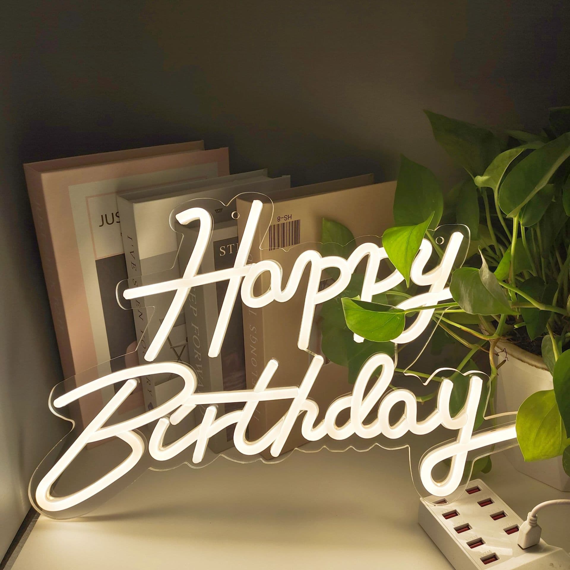 Amazon New Happy Birthday LED Atmosphere Light USB Game Controller Engraved Neon Light Custom Sign Manufacturer