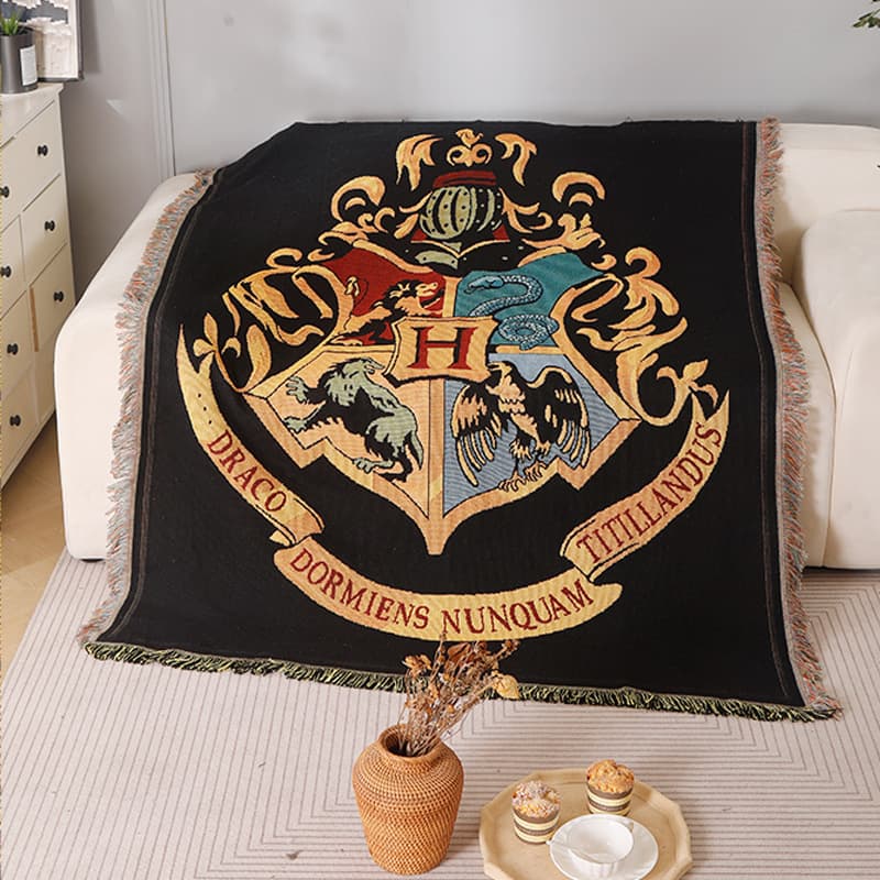 Hogwarts Harry Potter Blue Magic Academy Blanket Throw Blanket Tapestry Decorative Blanket Sofa Blanket
