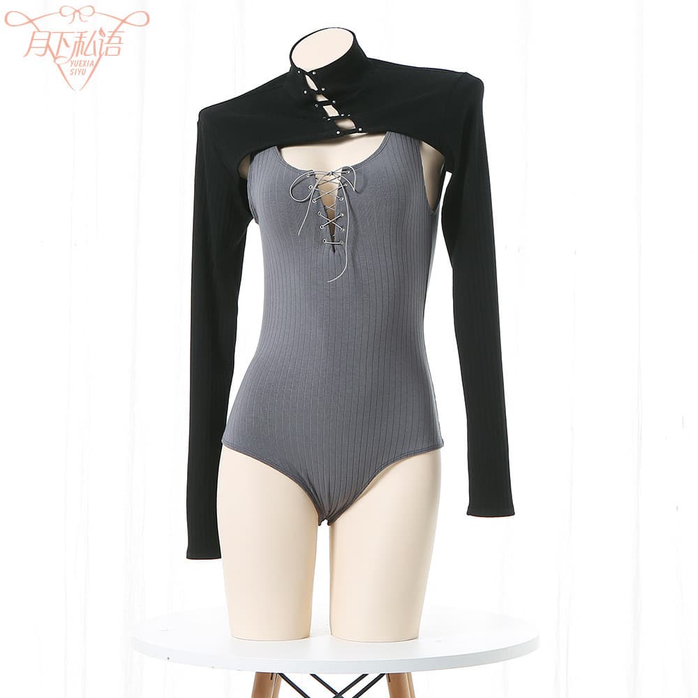 Whispering under the moon ladies sexy lingerie dead pool water bodysuit girl campus swimwear uniform suit