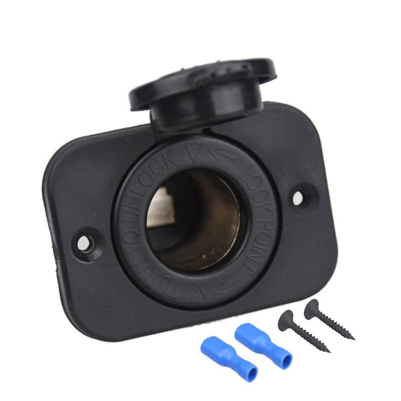 12V Waterproof Car Cigarette Lighter Socket Power Outlet for Car, Boat, Motorcycle, Tractor Vehicle Accessories