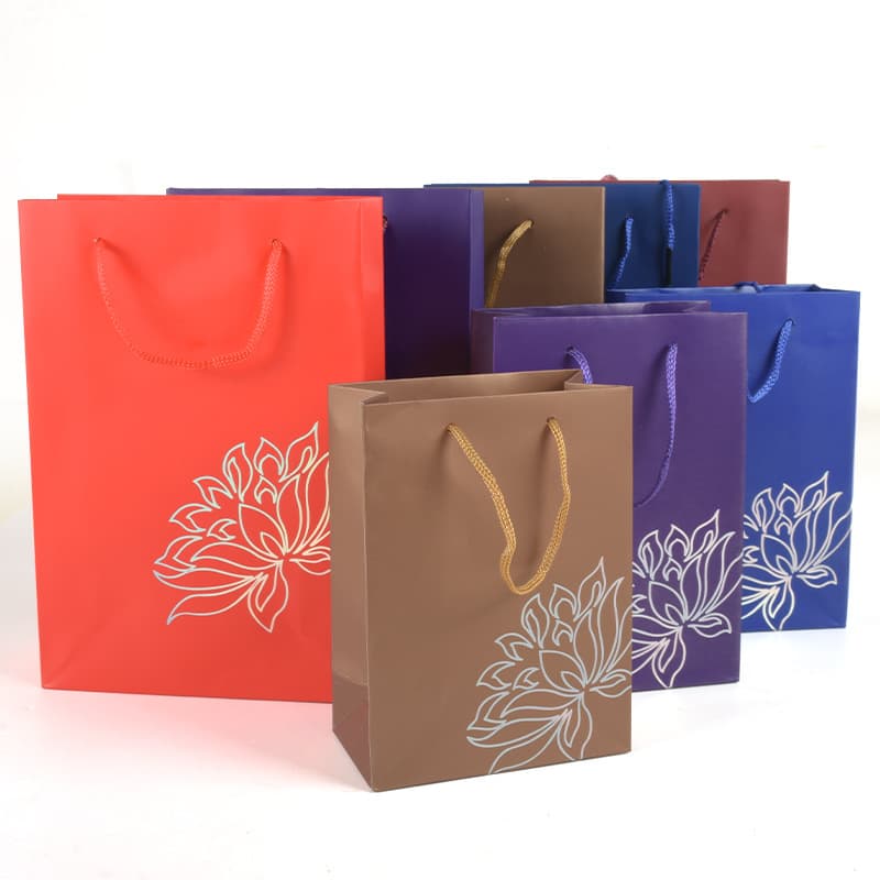 Jewelry gift bag packaging bag cultural toys portable paper bag gift bag carrying bag festive lotus packaging bag