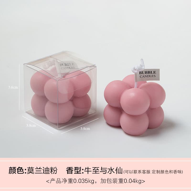Small Magic Cube Scented Candle Premium Ambiance Birthday Gift Handmade Shaped Cute Fragrance Small Candle Souvenir