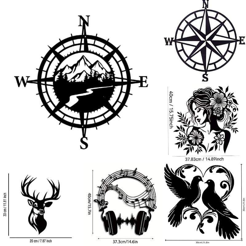 Cross-border Metal Craft Line Wall Decorative Art Iron Wall Hanging Decor for Living Room Bedroom Wall Art