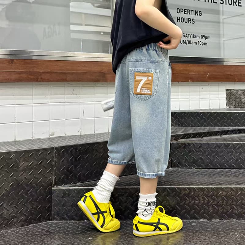 Boys' Summer Shorts Kids Pants 2026 New Summer Thin Mid-Length Pants Medium and Big Boys Denim Shorts Trendy