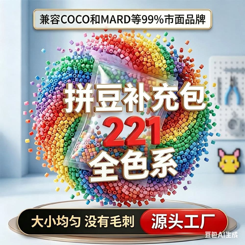 Four-leaf clover bean supplement pack 2.6mm all-color ready-made bean collection hand account DIY puzzle pendant decoration