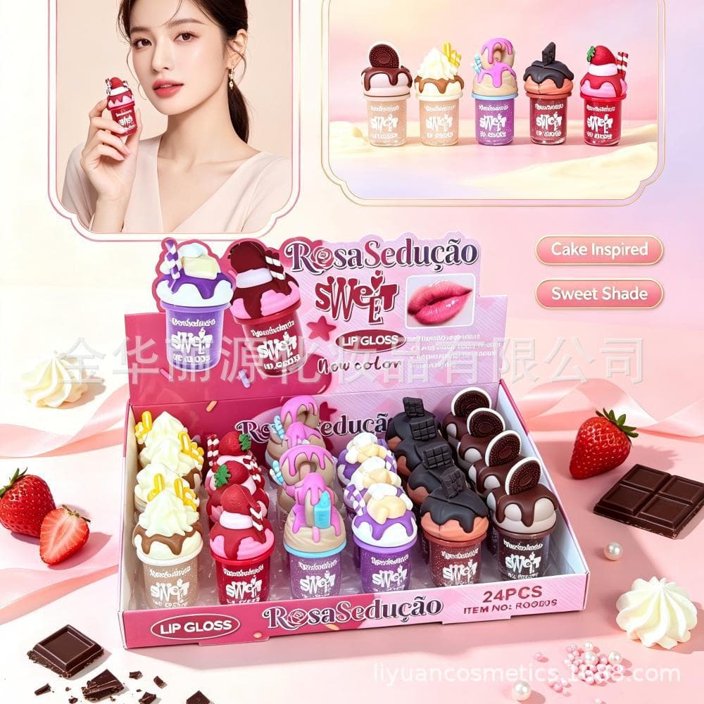 GLOSS LABIAL Honey Lip Oil Chocolate Lip Glaze Brazilian Lip Gloss LIPGLOSS Fruit Ice Cream Lip Gloss