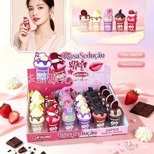 GLOSS LABIAL Honey Lip Oil Chocolate Lip Gloss Brazilian Lip Gloss LIPGLOSS Fruit Ice Cream Lip Gloss