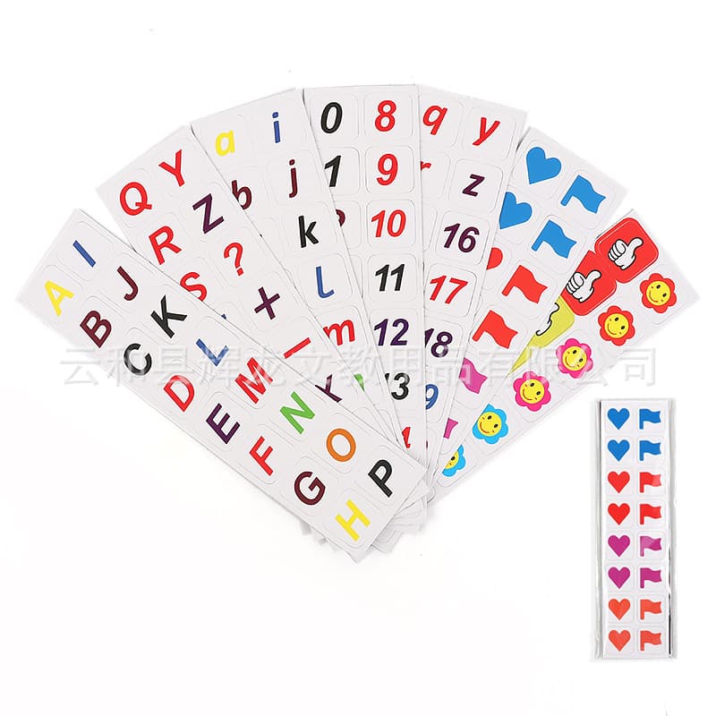 Wholesale magnetic refrigerator magnets, children's growth self-discipline markers, colored number and letter magnetic early education blackboard stickers