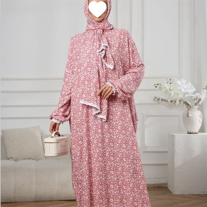 New plus size women's ethnic women's robe traditional scarf one-piece prayer robe fashion dress