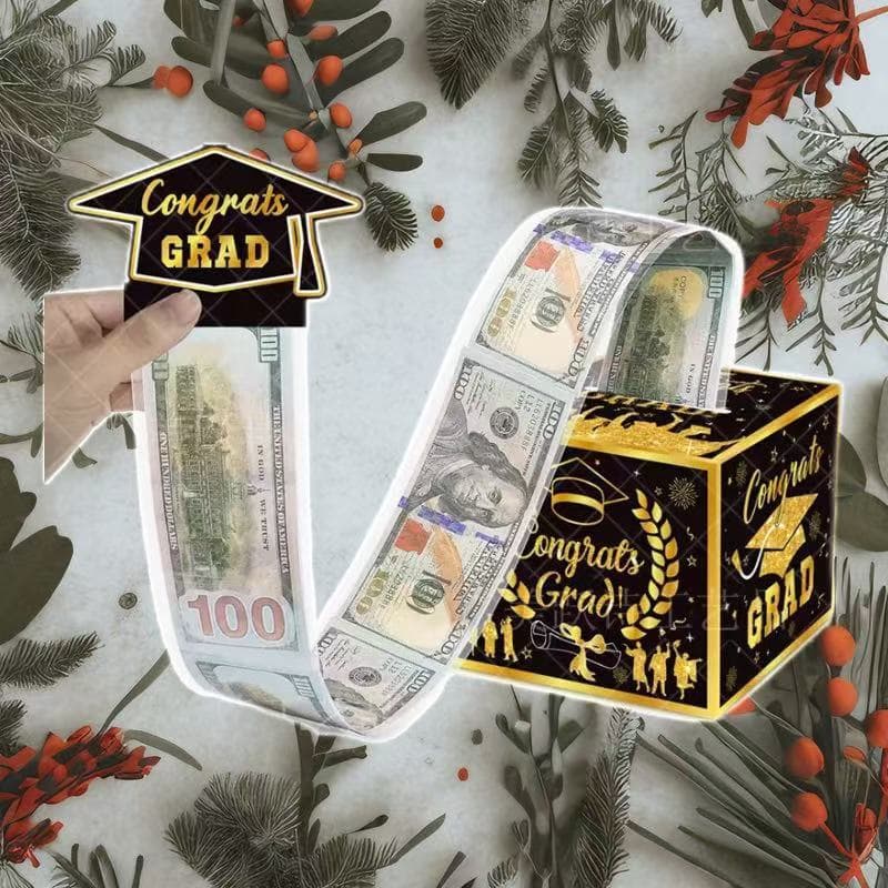 In Stock Amazon Best-Selling Graduation Party Money Pull Box, Graduation Gift Surprise Box, Cash Box Decoration Creative Prop