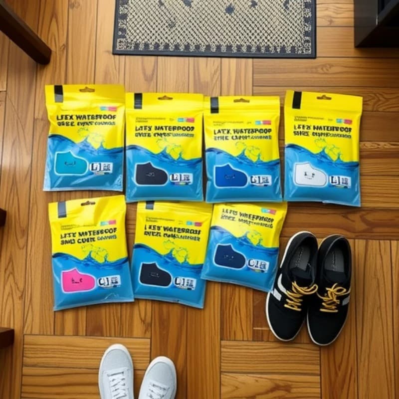 Thickened waterproof rain shoe covers, anti-slip, wear-resistant, for adults, men and women, portable, lightweight rain shoe covers for rainy days.