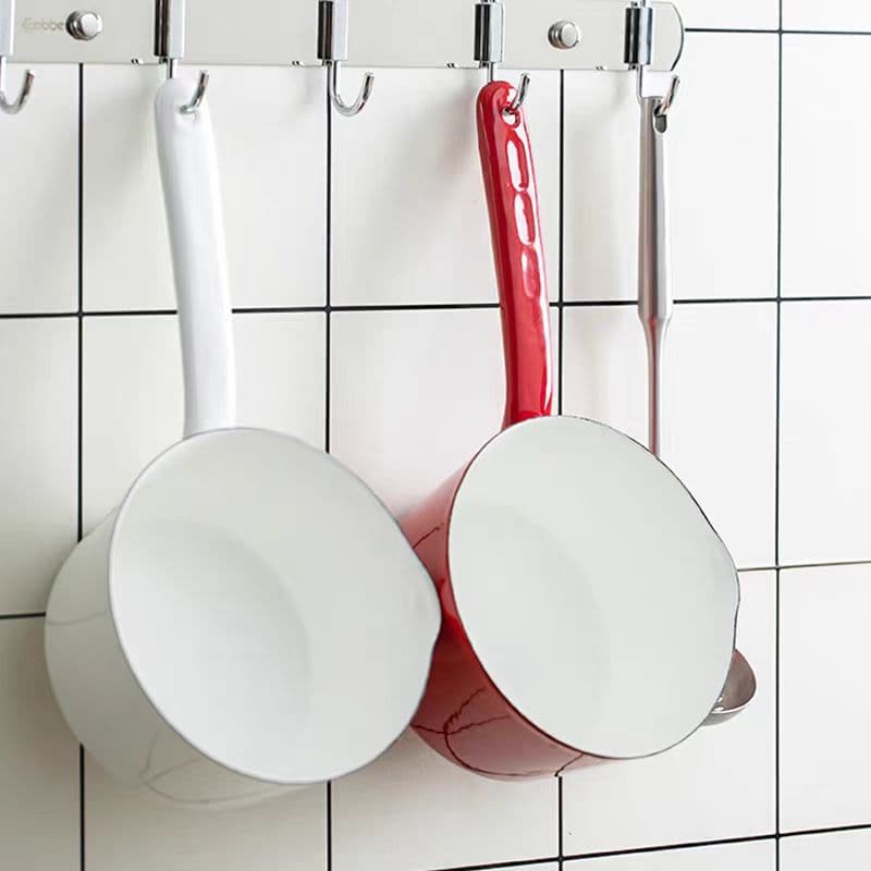 Thickened enamel enamel leaky spout milk pot baby rice paste hot milk instant noodle pot thickened enamel pot