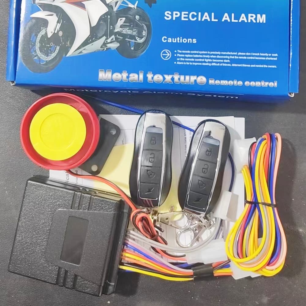 12V Voice Anti-Theft Alarm for Motorcycles, High-Decibel Horn Alarm for Scooters and Mopeds