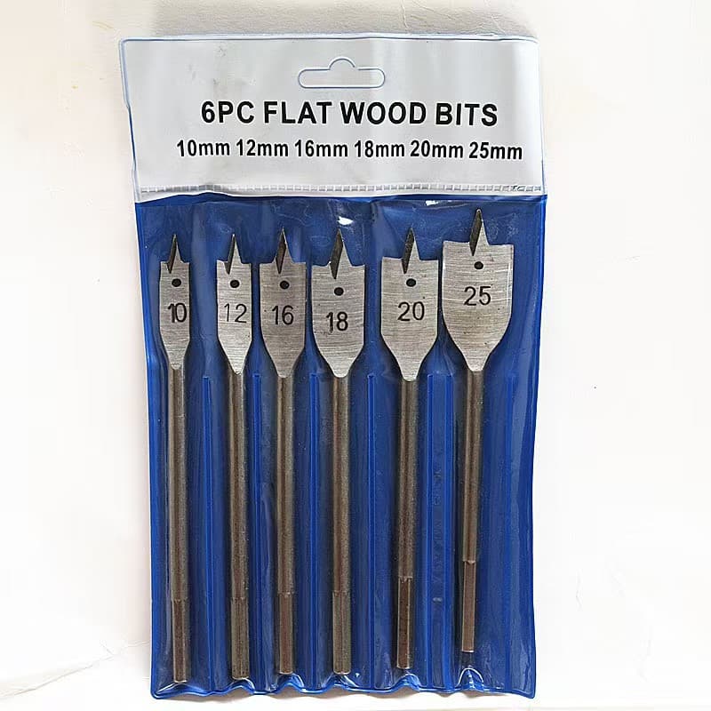 Three-Pointed Hex Shank Woodworking Flat Drill Bit, Wood Hole Opener, Flat Drill for Wood Board, Hardware Tool