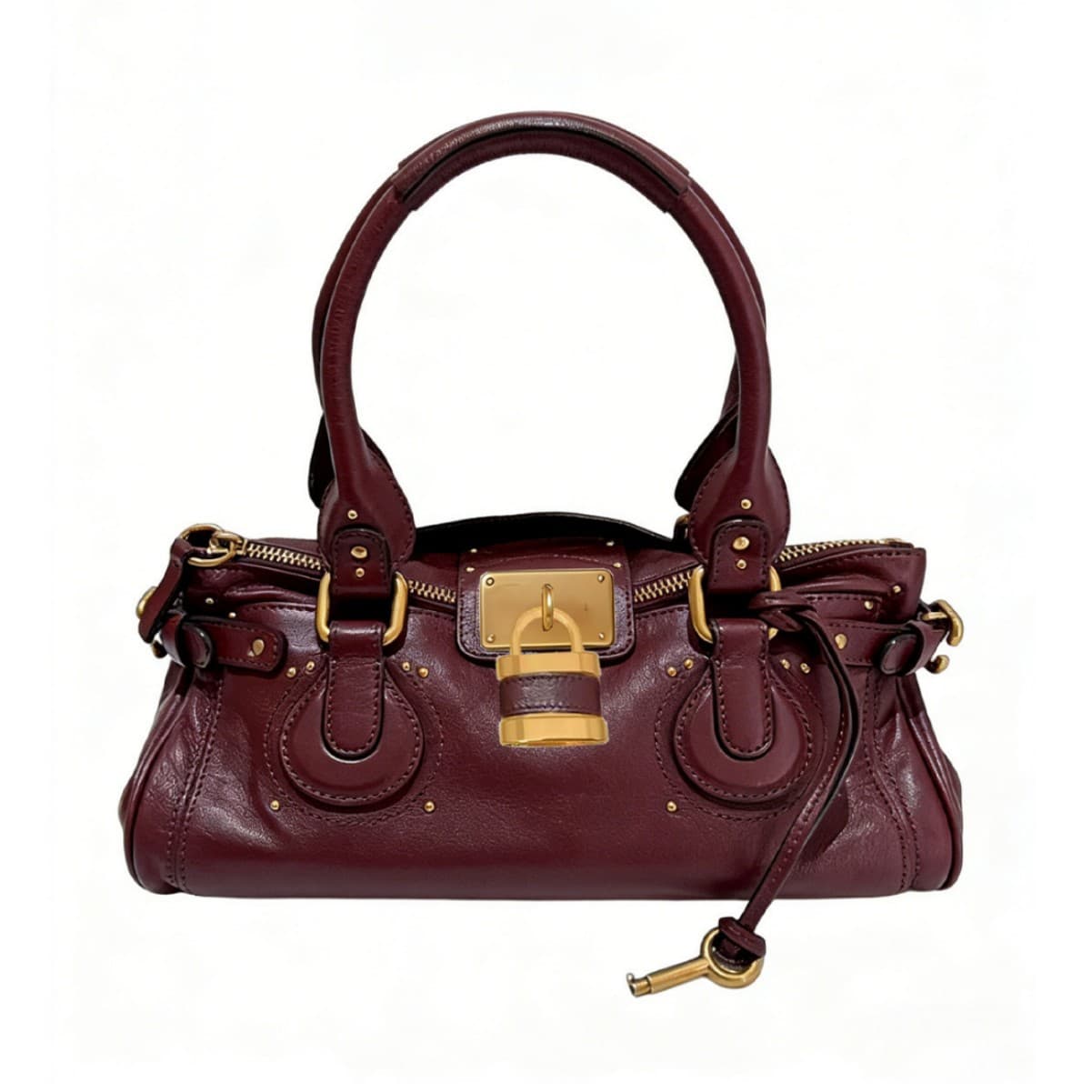 2026 New Style Ins Blogger Y2K Retro Distressed Lock Bag Handheld Shoulder Crossbody Bag Women's Tote