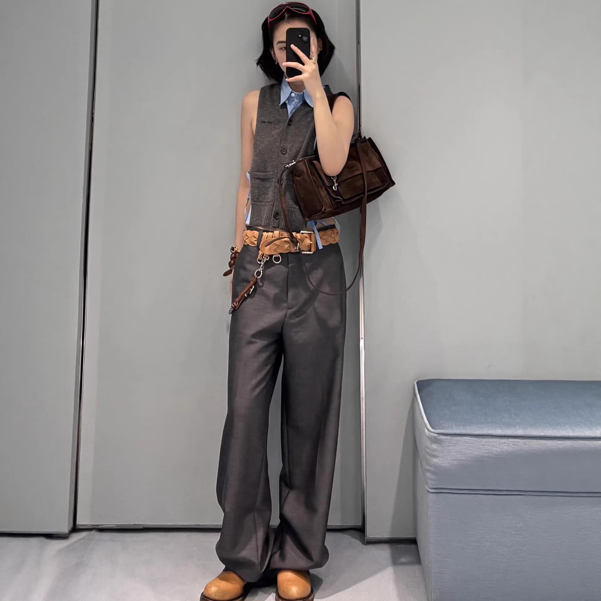 Premium Version! Shenzhen Nanyou Miao Series 2026 New Arrival First-Cut High-Waist Slimming Casual Wool Suit Pants