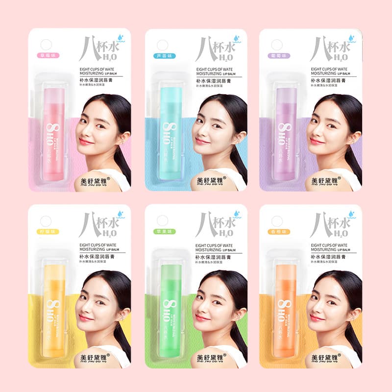 Meishudaiya Manufacturer Wholesale: Eight Cups of Water Hydrating Lip Balm for Lip Moisture and Crack Prevention, Student-Friendly