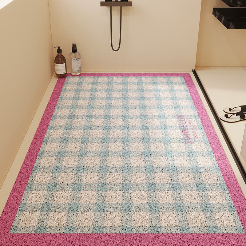 Bathroom Drainage Hollow Coil Mat, Non-Slip Bath Mat for Home Shower, Bathroom Mat for Shower