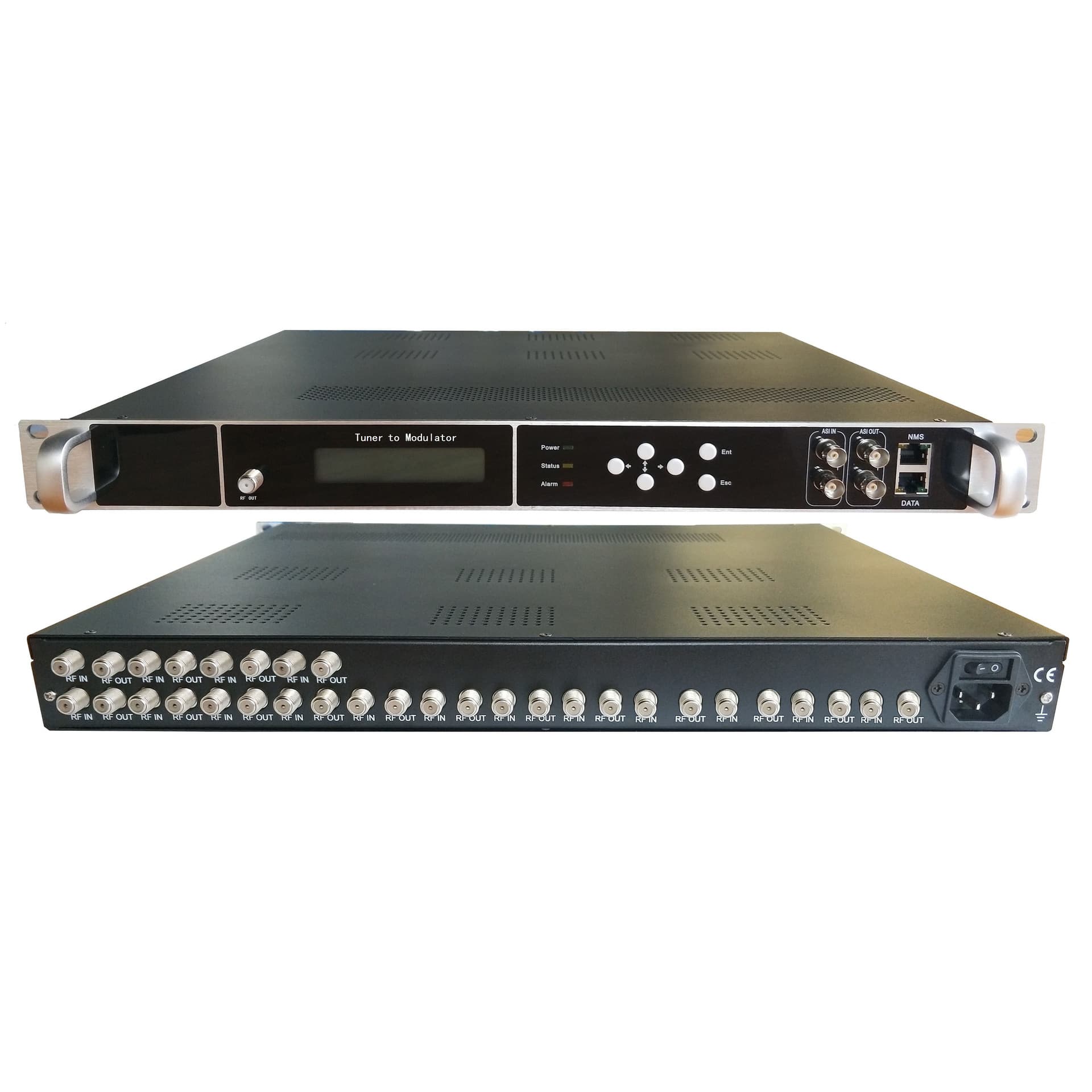 4/8/16/24 Channel DVBS2 DVB-T DVB-C Streamer Digital Modulator Hotel TV System