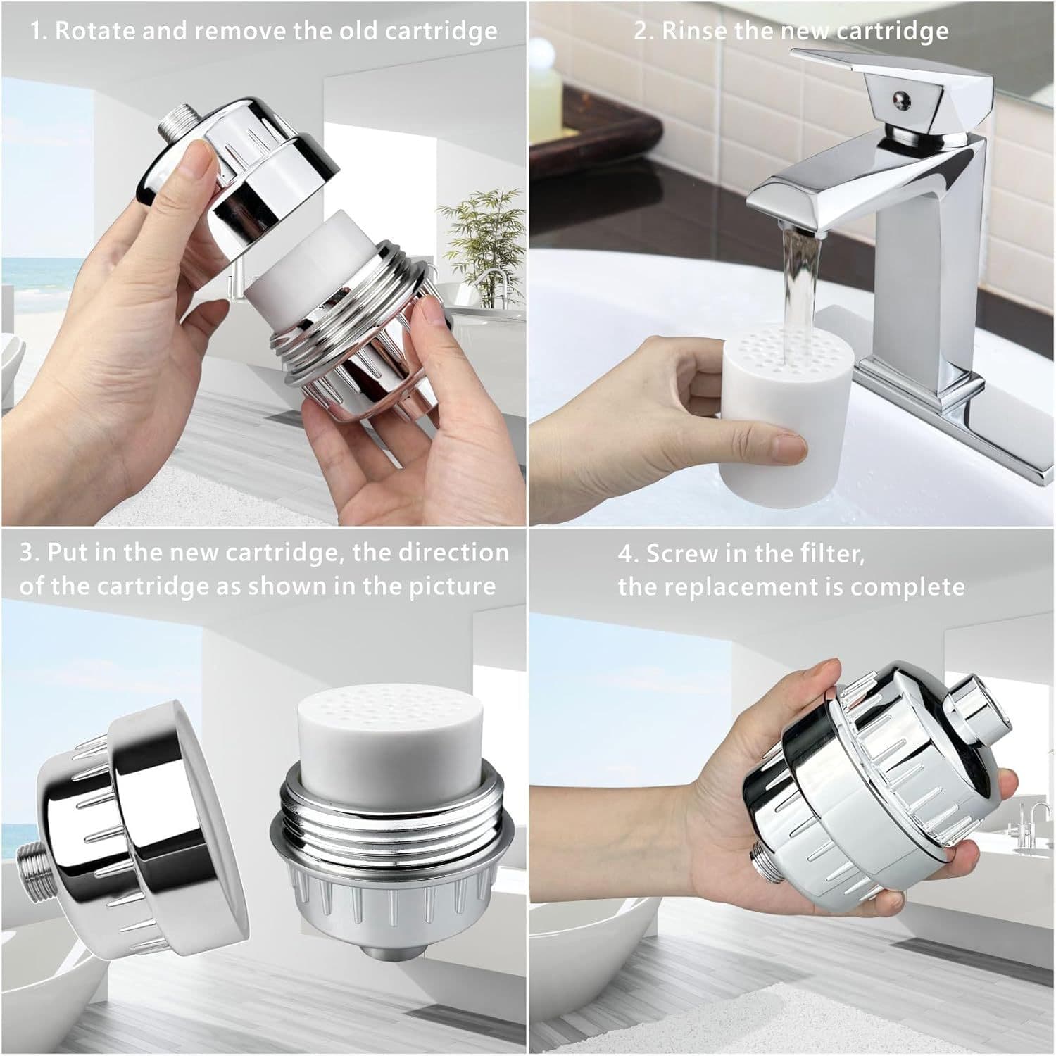 Cross-border 15-20 Stage Filter Set Shower Head Water Purifier Pre-filter Shower Filter Removes Residual Chlorine Filter Cartridge