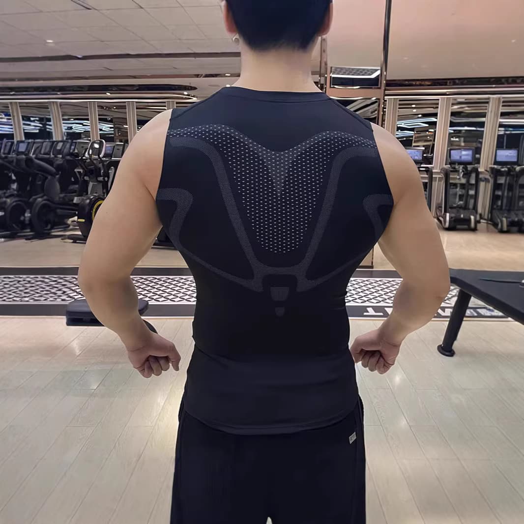 Cross-border sports tights fitness vest men's summer running basketball training gym equipment quick-drying T-shirt