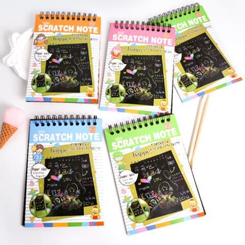Shushengji Children's Scratch Art Book Mini Portable Color Graffiti Book Vibrant Creative DIY Free Control Drawing Book