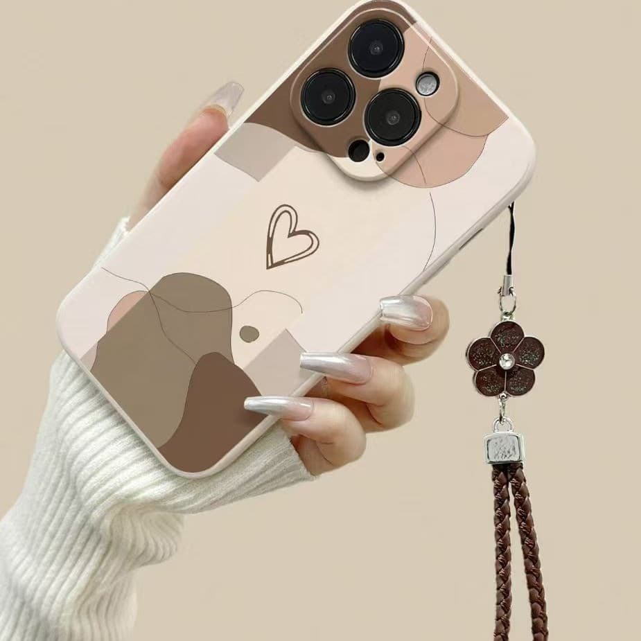 Heart Four-Leaf Clover Phone Case for Apple 17 Pro Max iPhone 16 Samsung A56 Full Coverage S26 Ultra Women