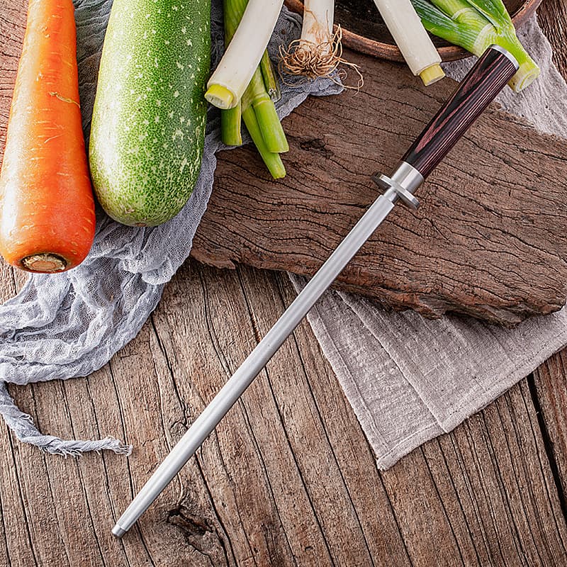 Quick Sharpening Rod High Carbon Steel Sharpening Stick 12-Inch Kitchen Tool Knife Sharpening Opener Sharpening Stone Extended