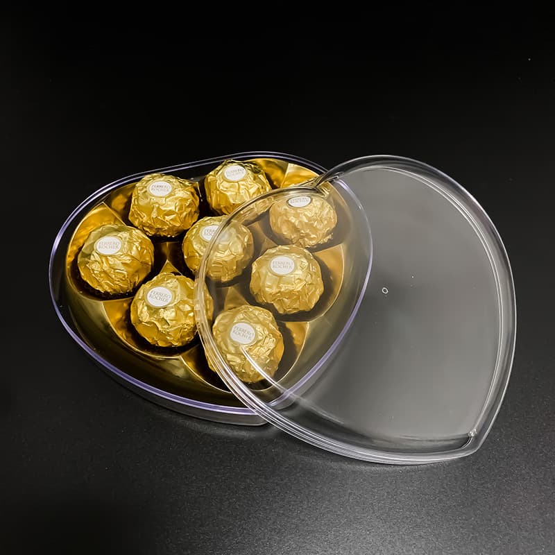 Heart-shaped Transparent Box Chocolate Snack Food Packaging Wedding Exquisite Gift Box Chocolate Gift Box Empty Box