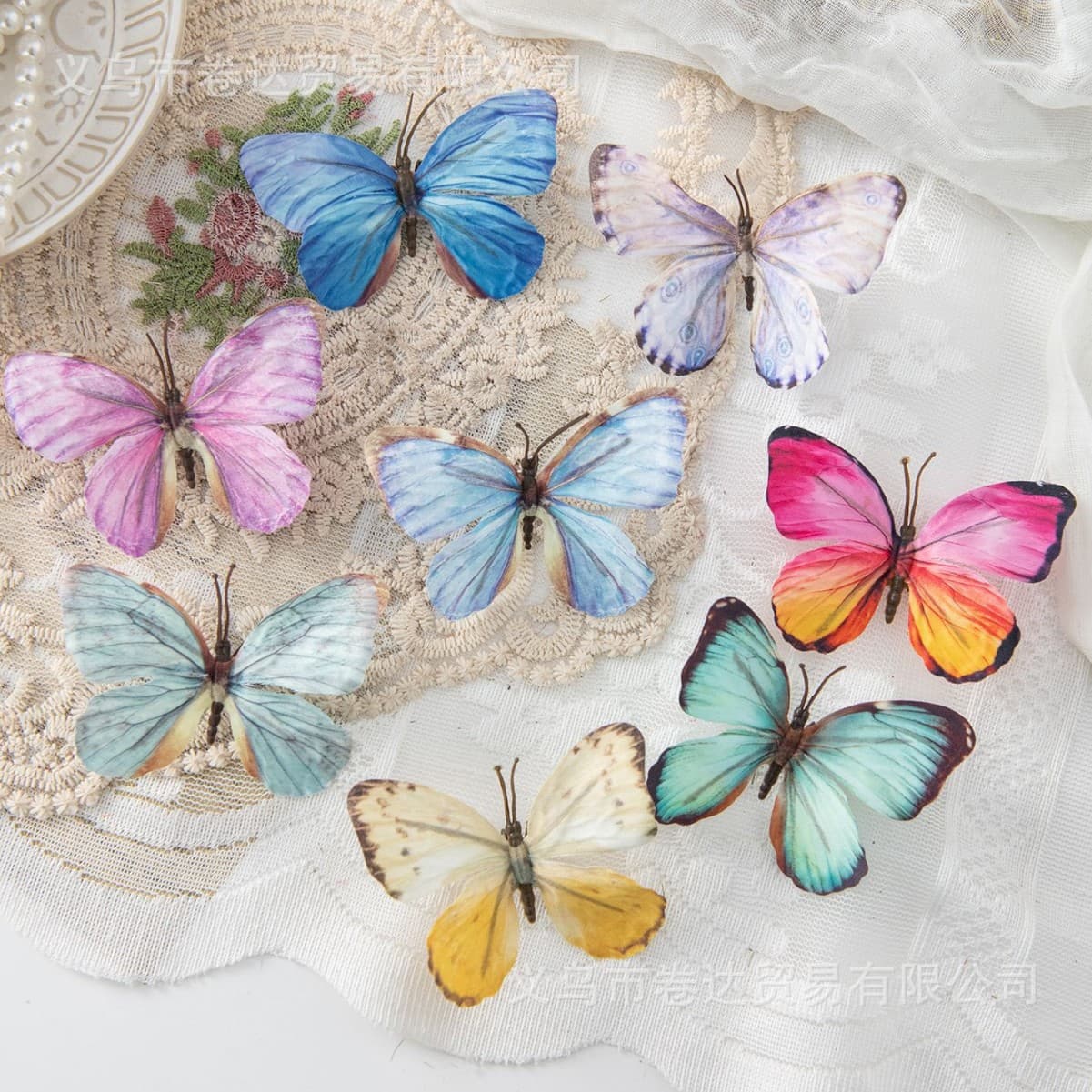 Simulated butterfly Bionic butterfly 3D printed three-dimensional flower Xiaohongshu jewelry shoes flower head flower material Xiaohongshu same style