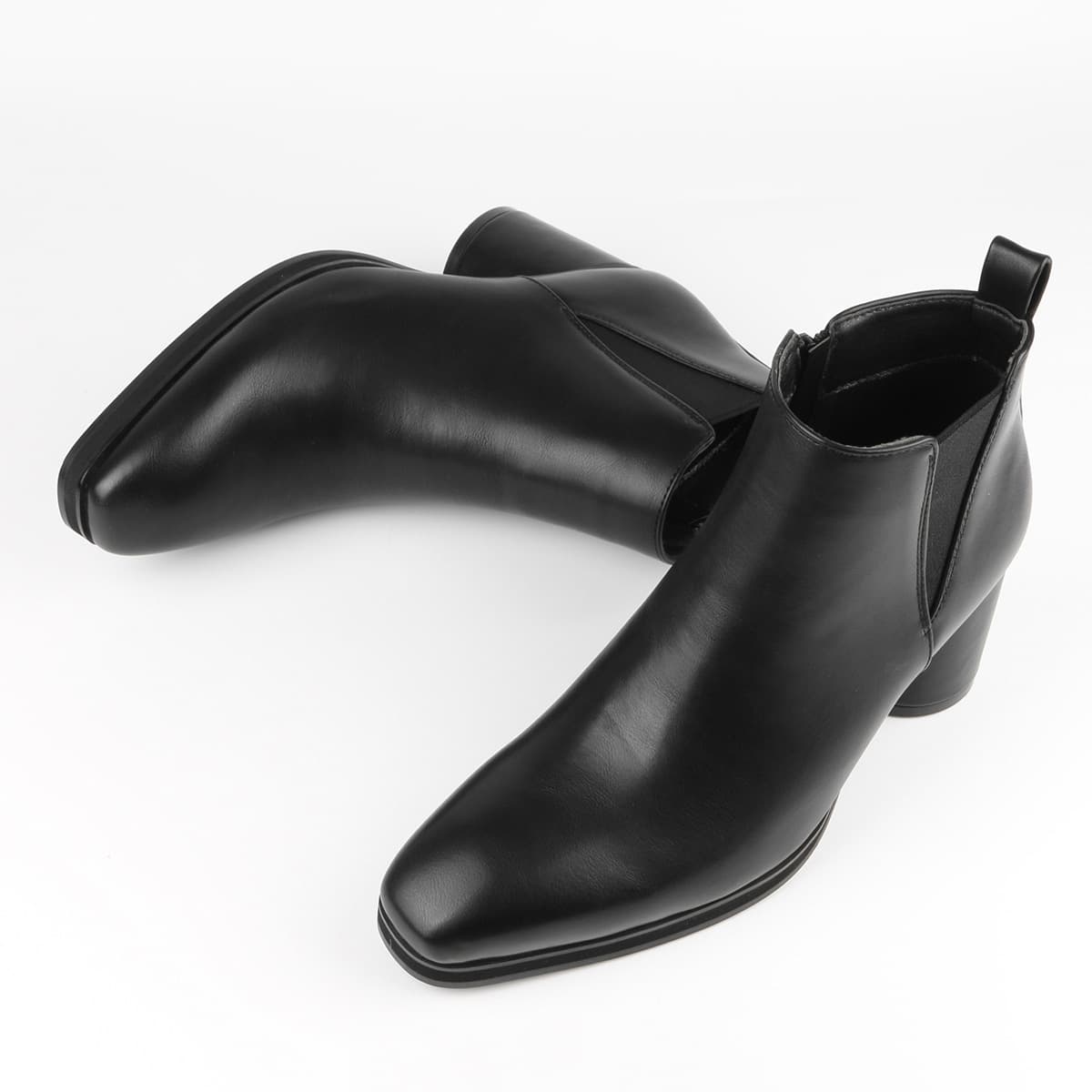 Men's Chelsea boots, stylish business boots, height-increasing high-heeled men's boots, cowboy boots