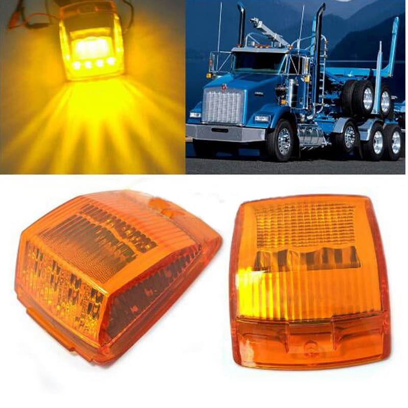 1PCS LED Turn Signal Light Corner Light 12V 17LED Roof Light Yellow for Ford