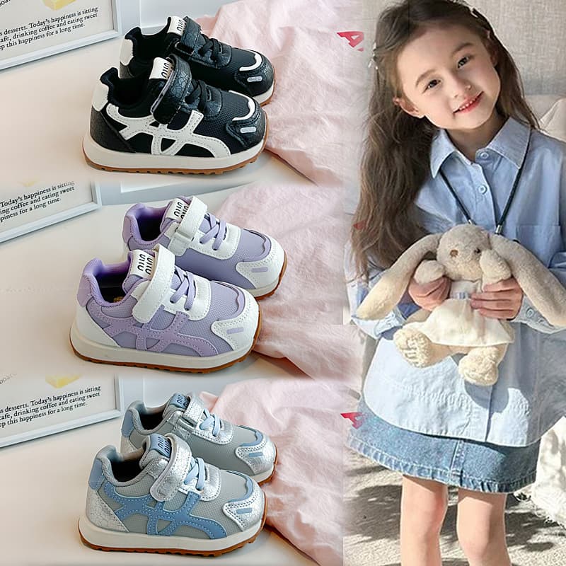 Kids Shoes Girls Comfortable Casual Shoes 2026 Autumn New Boys Durable Sports Shoes Breathable Lightweight Agassi Shoes